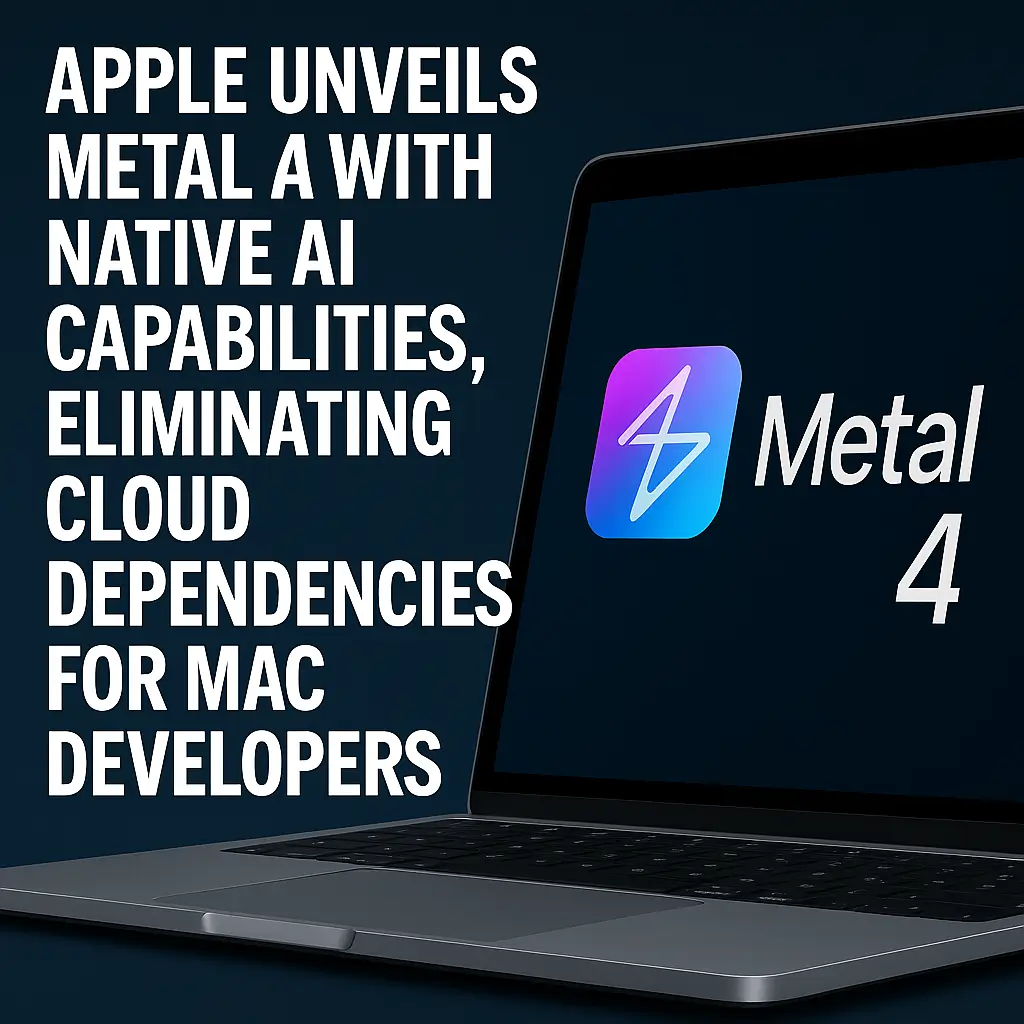 Apple Unveils Metal 4 with Native AI Capabilities, Eliminating Cloud Dependencies for Mac Developers